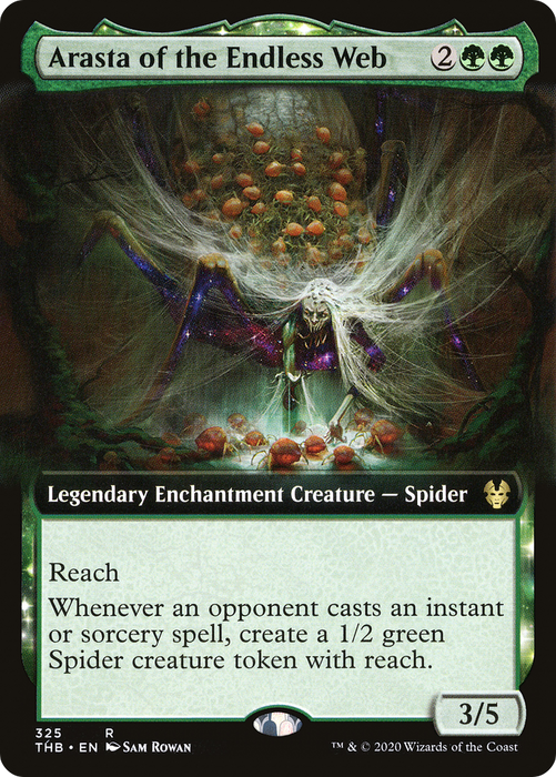 Arasta of the Endless Web (THB-325) - rare: (enchantment, Extended Art) - Foil