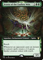 Arasta of the Endless Web (THB-325) - rare: (enchantment, Extended Art) - Foil
