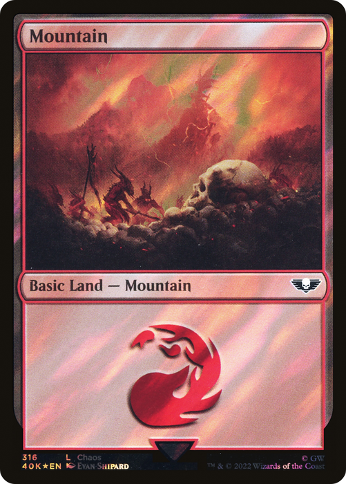 Mountain (40K-316★) - common - Foil