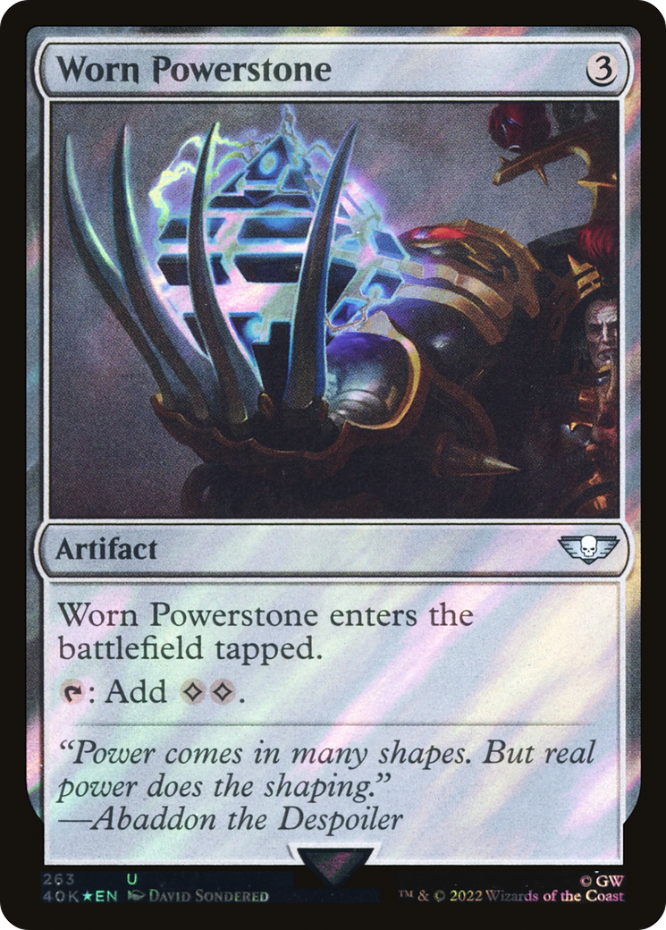 Worn Powerstone (40K-263★) - uncommon - Foil