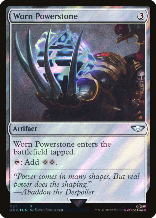 Worn Powerstone (40K-263★) - uncommon - Foil