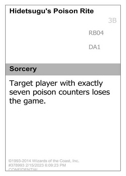 Hidetsugu's Poison Rite (UNK-RB04A) - rare