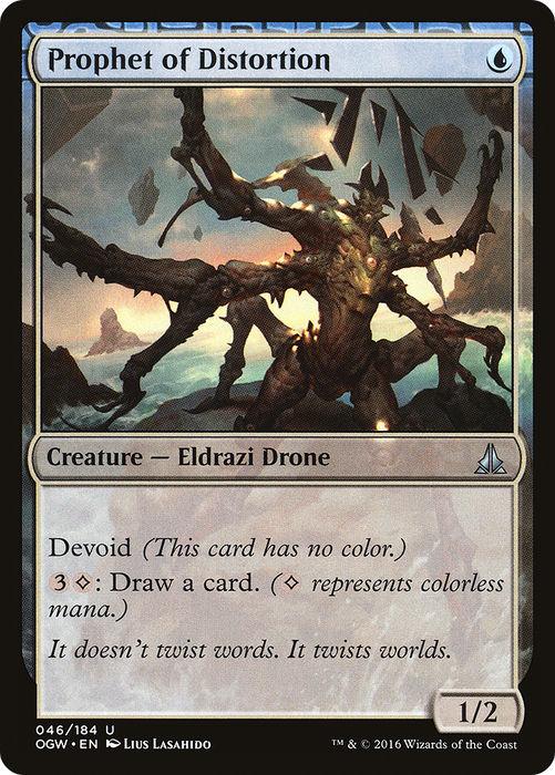 Prophet of Distortion (OGW-046) - uncommon: (devoid)