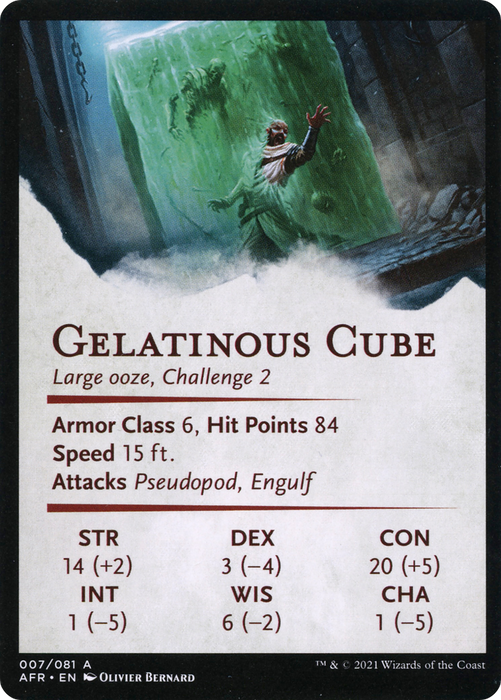 Gelatinous Cube // Gelatinous Cube (AAFR-007) - common (Borderless) - Foil