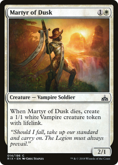 Martyr of Dusk (RIX-014) - common - Foil