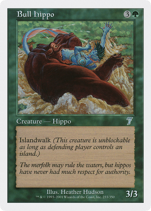 Bull Hippo (7ED-233) - uncommon