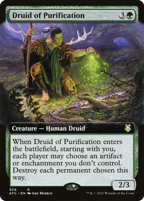 Druid of Purification (AFC-308) - rare: (Extended Art)