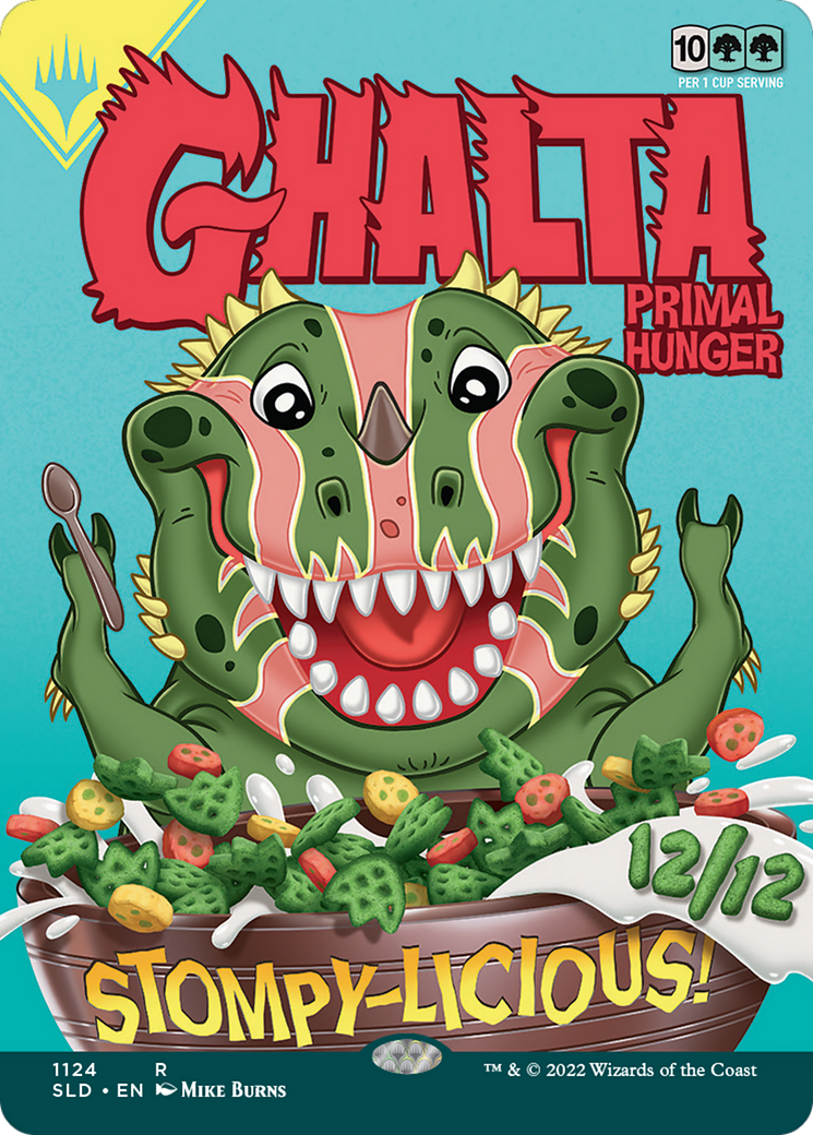 Ghalta, Primal Hunger // Ghalta, Primal Hunger (SLD-1124) - rare (Borderless)