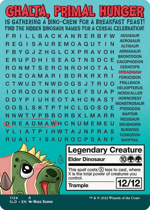 Ghalta, Primal Hunger // Ghalta, Primal Hunger (SLD-1124) - rare (Borderless)