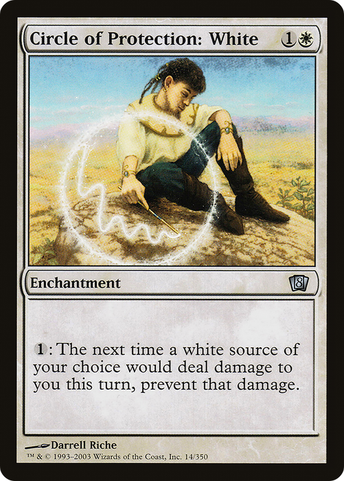 Circle of Protection: White (8ED-14★) - uncommon - Foil