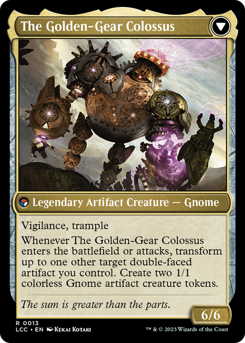 Tetzin, Gnome Champion // The Golden-Gear Colossus (LCC-013) - rare - Foil
