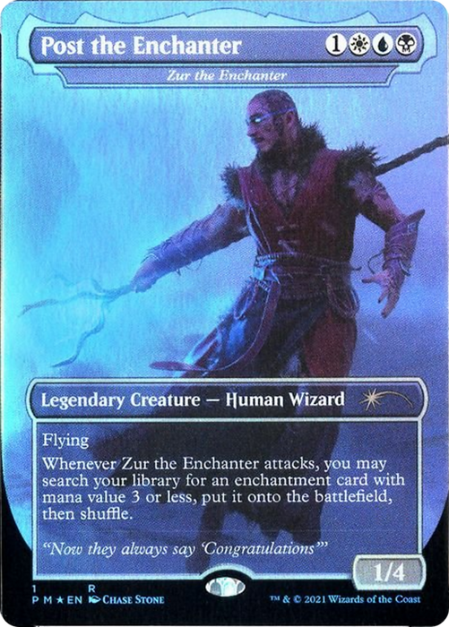 Zur the Enchanter (PCEL-008) - rare / Post the Enchanter (Borderless) - Foil