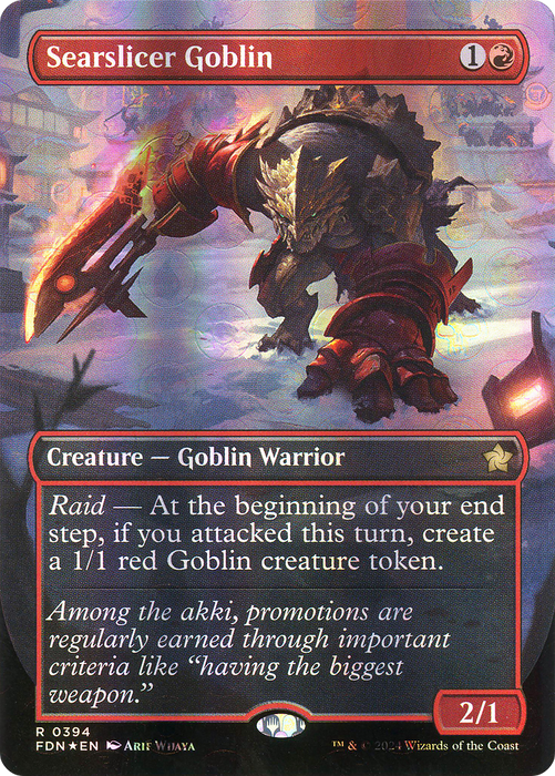 Searslicer Goblin (FDN-394) - rare (Borderless) - Foil