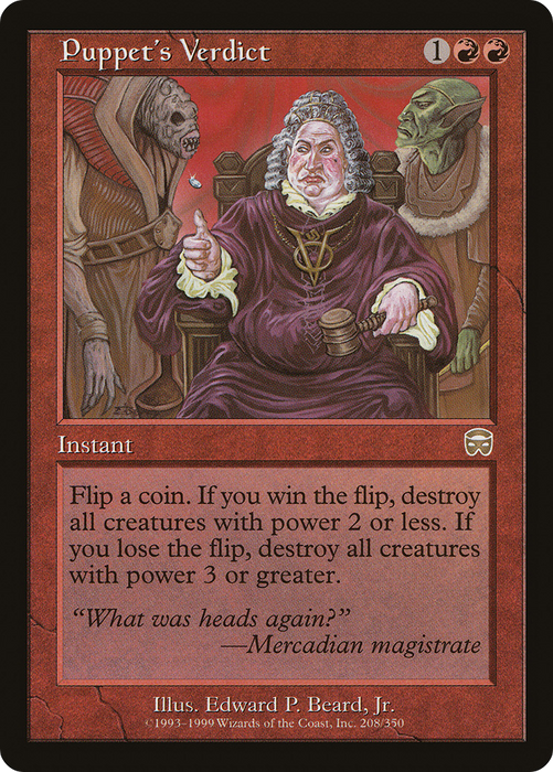 Puppet's Verdict (MMQ-208) - rare - Foil