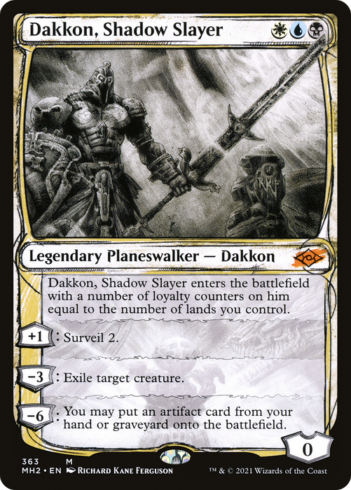 Dakkon, Shadow Slayer (MH2-363) - mythic: (Showcase) - Foil