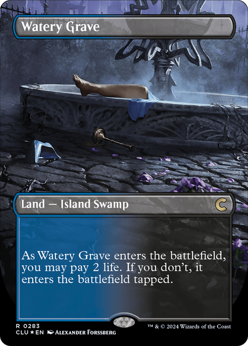 Watery Grave (CLU-283) - rare (Borderless) - Foil