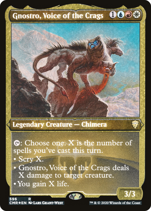 Gnostro, Voice of the Crags (CMR-596) - rare - Etched Foil