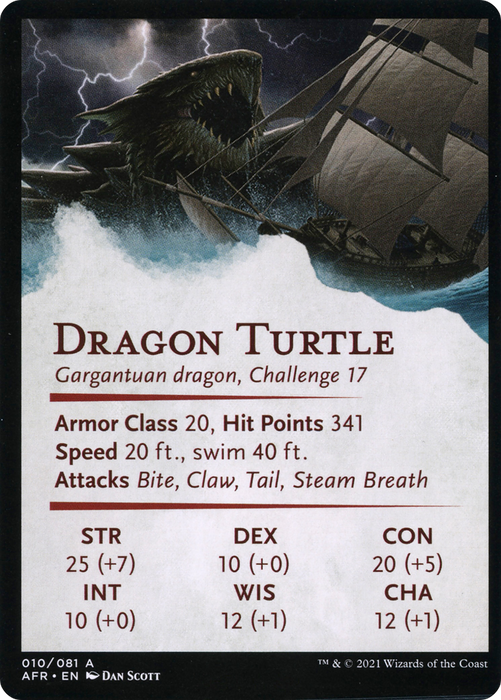 Dragon Turtle // Dragon Turtle (AAFR-010) - common (Borderless) - Foil
