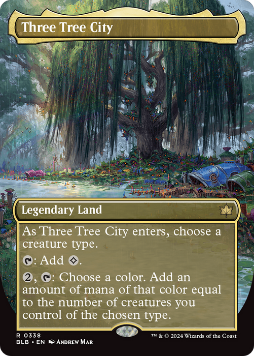 Three Tree City (BLB-338) - rare (Borderless) - Foil
