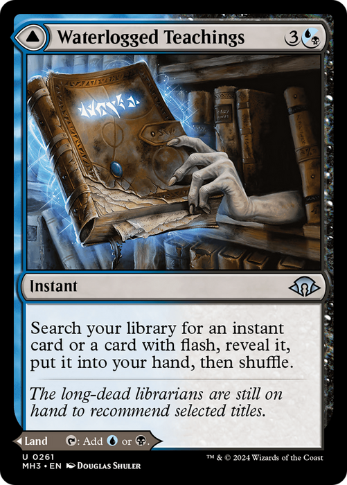 Waterlogged Teachings // Inundated Archive (MH3-261) - uncommon - Foil