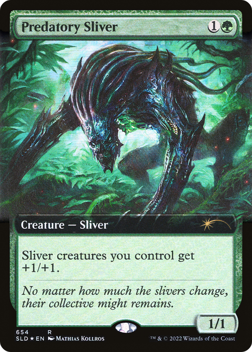 Predatory Sliver (SLD-654) - rare: (Extended Art) - Foil