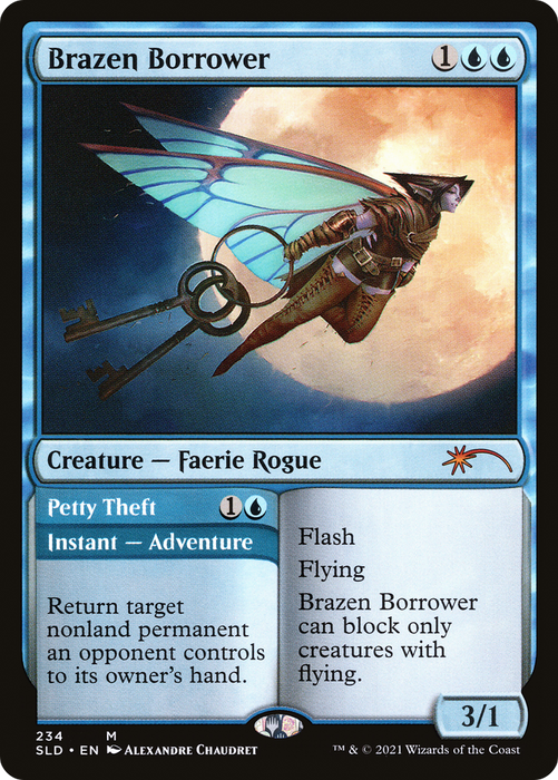 Brazen Borrower // Petty Theft (SLD-234) - mythic - Foil
