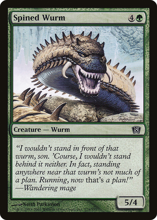 Spined Wurm (8ED-279★) - common - Foil