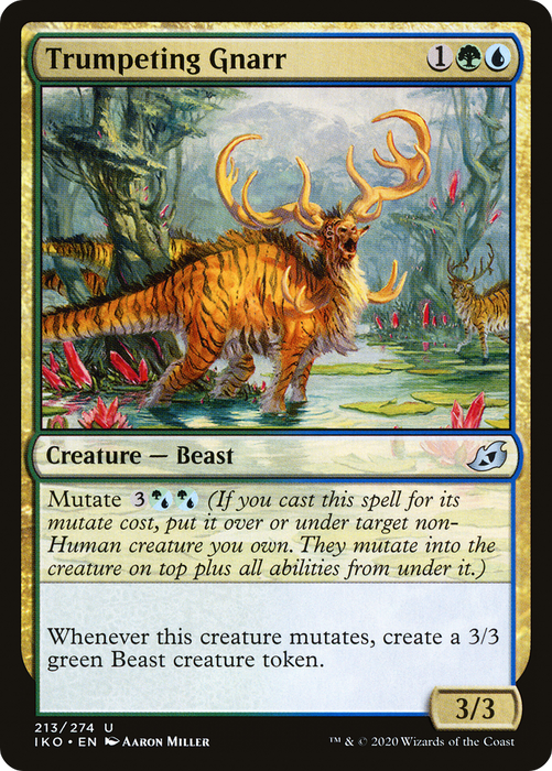 Trumpeting Gnarr (IKO-213) - uncommon - Foil