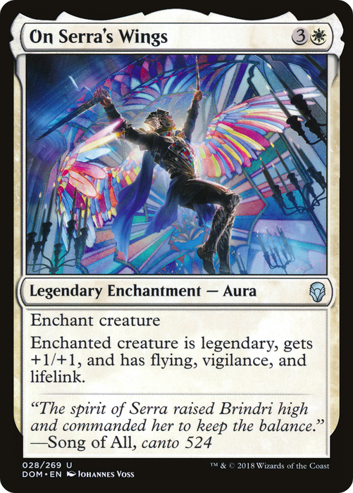 On Serra's Wings (DOM-028) - uncommon - Foil