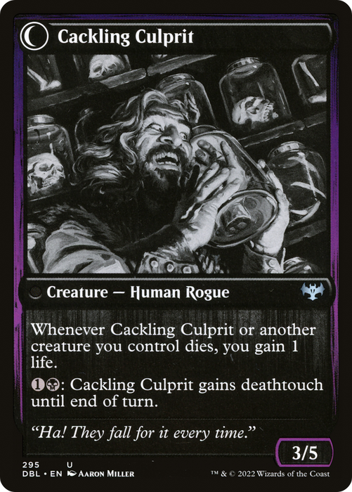Panicked Bystander // Cackling Culprit (DBL-295) - uncommon: (Double Faced Transform)
