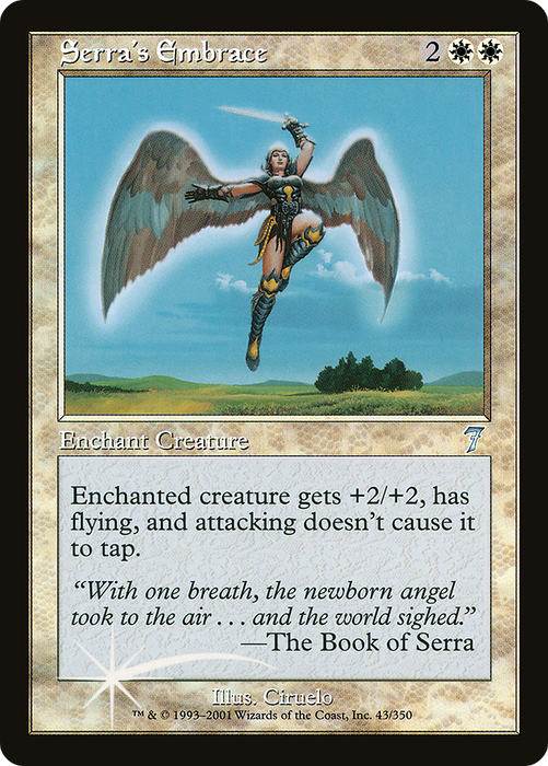 Serra's Embrace (7ED-43★) - uncommon - Foil