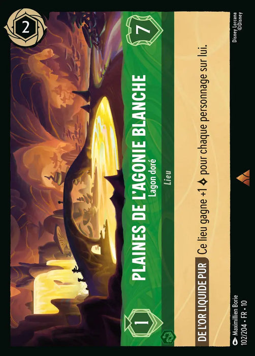 Plaines de l'Agonie Blanche - Lagon doré (102/204) - LDLP - Rare - Cold Foil