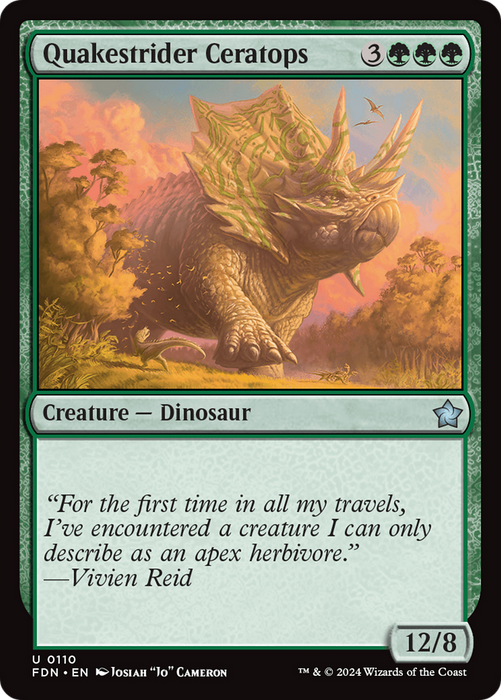 Quakestrider Ceratops (FDN-110) - uncommon