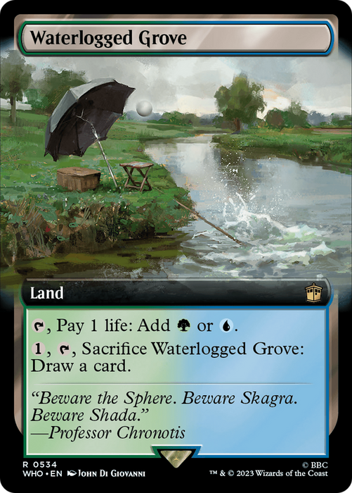 Waterlogged Grove (WHO-534) - rare: (Extended Art) - Foil