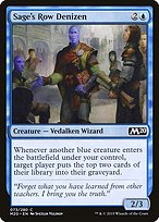 Sage's Row Denizen (M20-073) - common - Foil