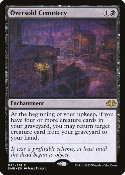 Oversold Cemetery (DMR-096) - rare - Foil