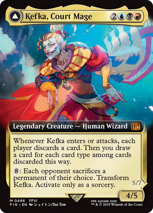 Kefka, Court Mage // Kefka, Ruler of Ruin (FIN-496) - mythic: (Extended Art) - Foil