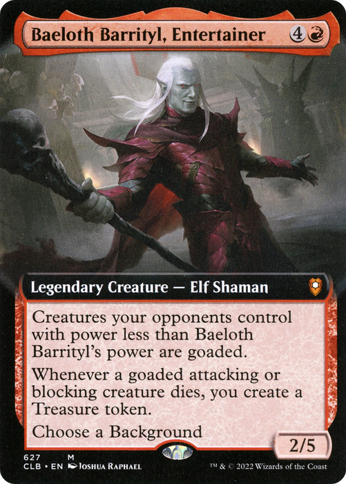 Baeloth Barrityl, Entertainer (CLB-627) - mythic: (Extended Art) - Foil