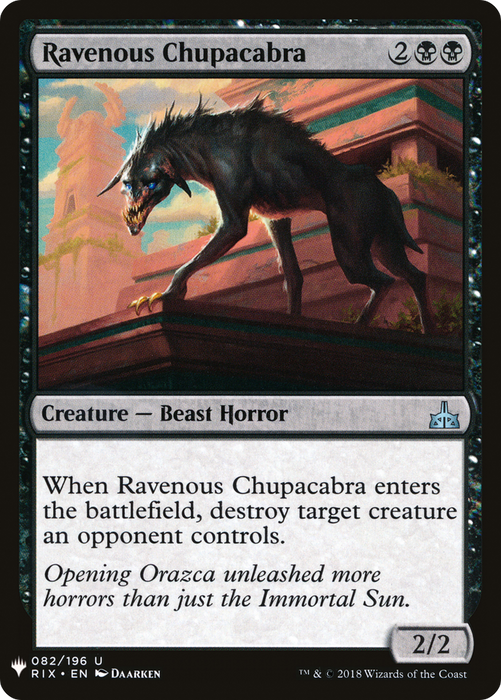 Ravenous Chupacabra (LIST-RIX-82) - uncommon