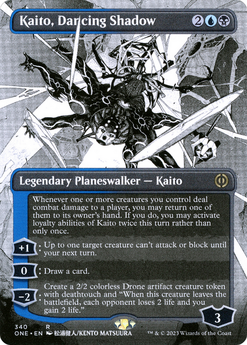 Kaito, Dancing Shadow (ONE-340) - rare: (Showcase) (Borderless) - Foil