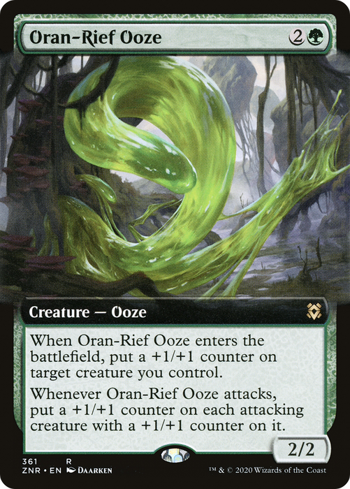 Oran-Rief Ooze (ZNR-361) - rare: (Extended Art) - Foil