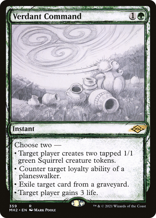 Verdant Command (MH2-359) - rare: (Showcase) - Foil