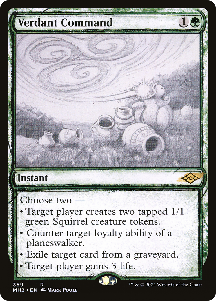 Verdant Command (MH2-359) - rare: (Showcase) - Foil