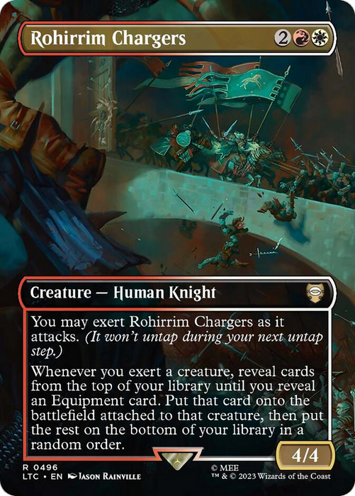 Rohirrim Chargers (LTC-496) - rare (Borderless) - Foil