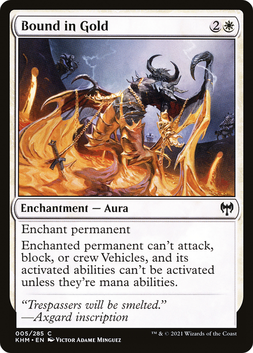 Bound in Gold (KHM-005) - common - Foil