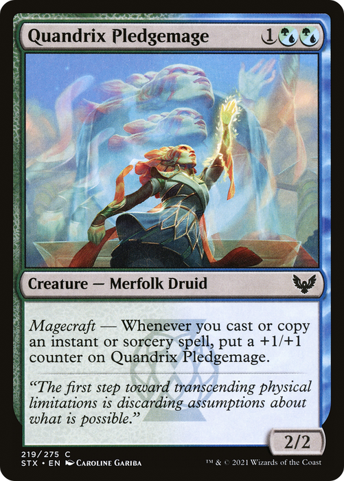 Quandrix Pledgemage (STX-219) - common - Foil