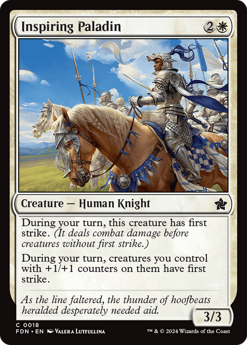 Inspiring Paladin (FDN-018) - common - Foil