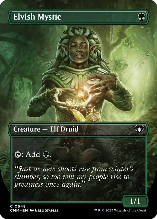 Elvish Mystic (CMM-648) - common (Borderless) - Foil