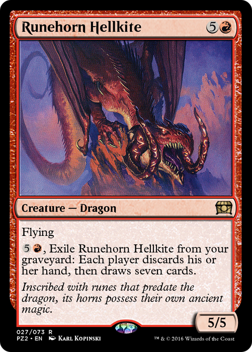 Runehorn Hellkite (PZ2-027) - rare