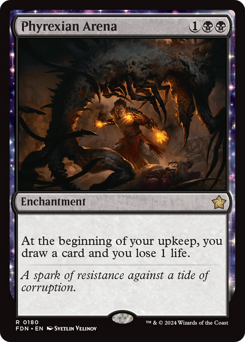 Phyrexian Arena (FDN-180) - rare: (enchantment) - Foil